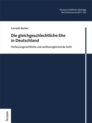 cover image of Die gleichgeschlechtliche Ehe in Deutschland